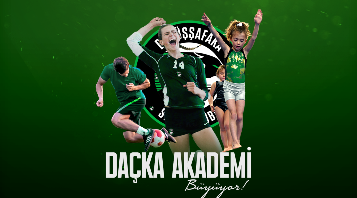 Daçka Akademi, Voleybol, Futbol, Masa Tenisi ve Jimnastik branşlarında, kız ve erkek sporcularına kapılarını açıyor!